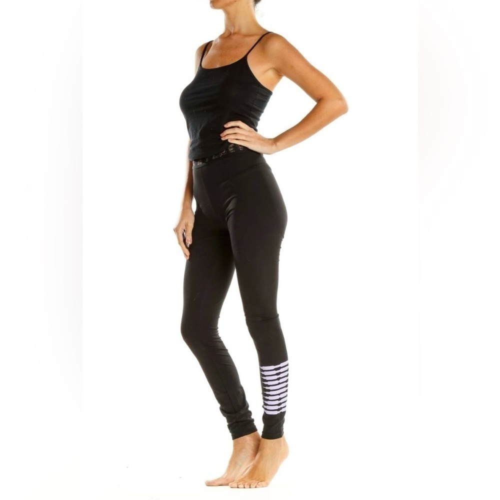 Savage x Fenty High Rise Womens Black Forever Savage Jersey Leggings Logo Sz M - Picture 4 of 12
